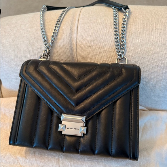Michael Kors Black Chevron Shoulder Bag - Picture 4 of 5